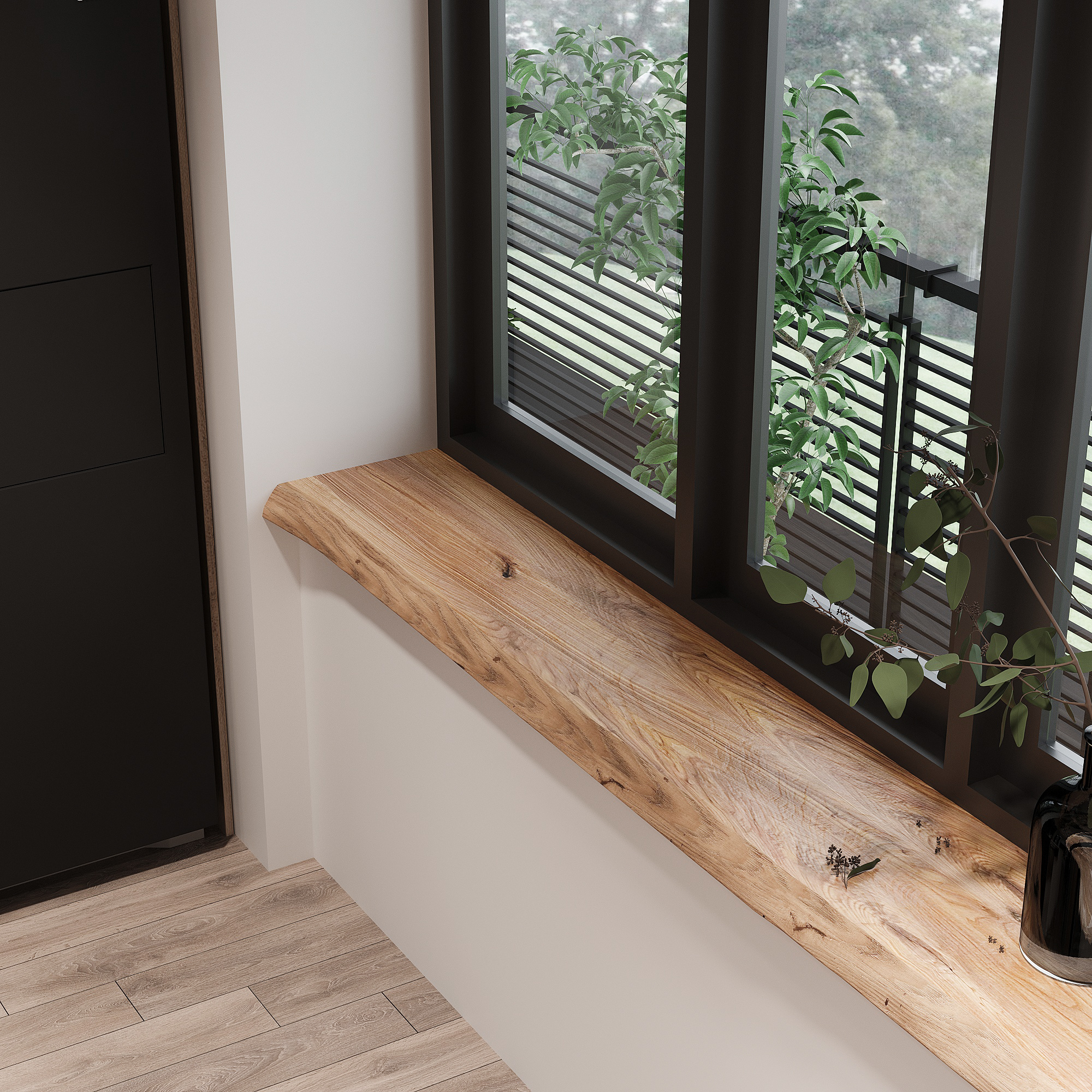 fensterbank innen holzoptik