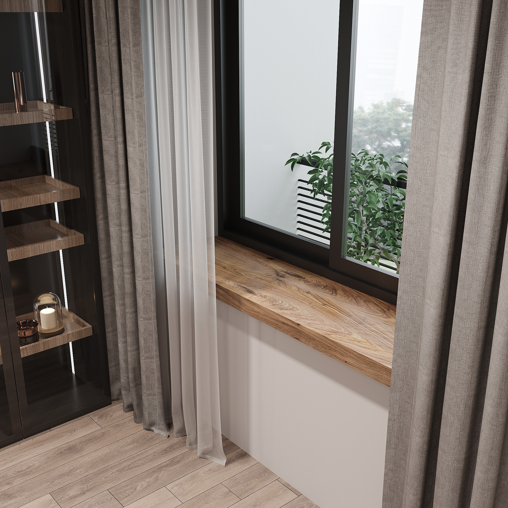 Eichen fensterbank