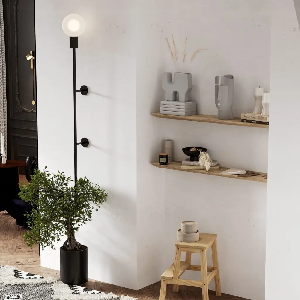 Eiche wandregal facette